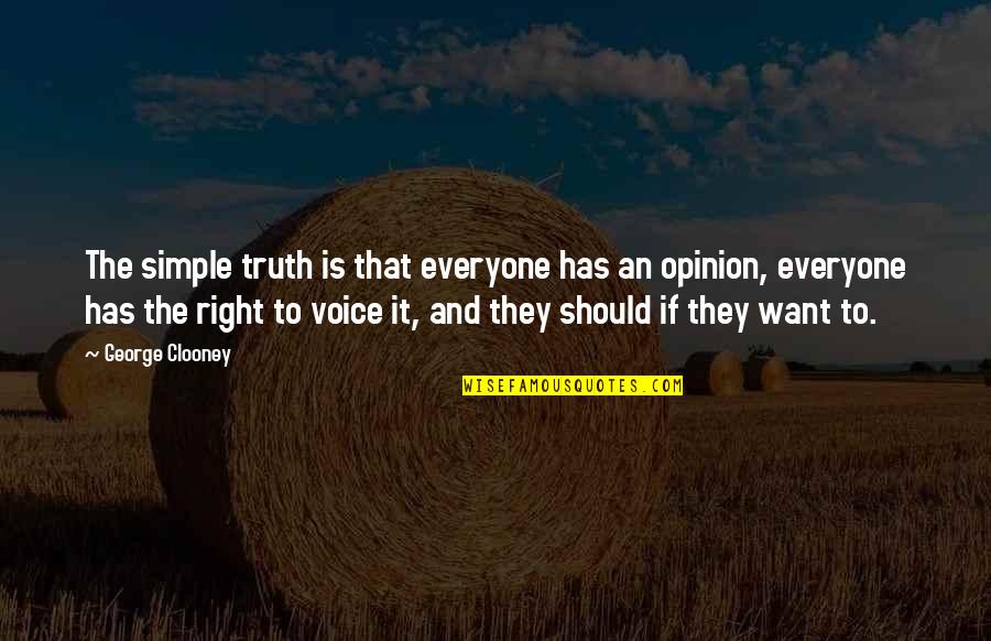 Bias Clouding The Truth Quotes By George Clooney: The simple truth is that everyone has an