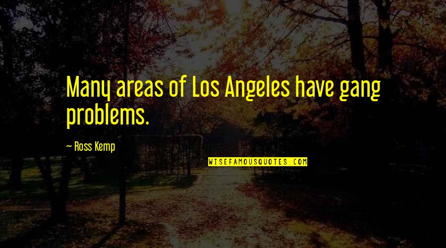 Biased Boss Quotes By Ross Kemp: Many areas of Los Angeles have gang problems.