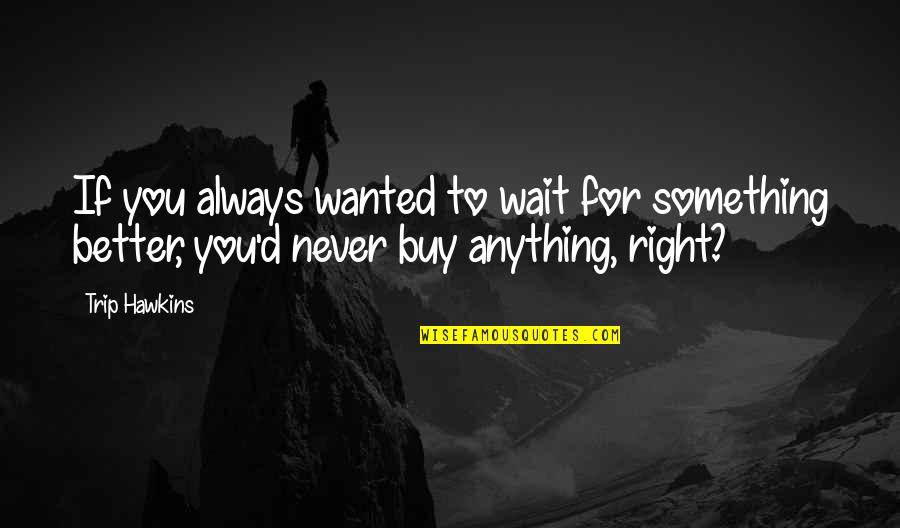 Bibbia Quotes By Trip Hawkins: If you always wanted to wait for something