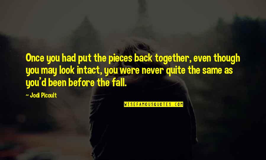 Biber Quotes By Jodi Picoult: Once you had put the pieces back together, Biber Quotes By Jodi Picoult: Once you had put the pieces back together,