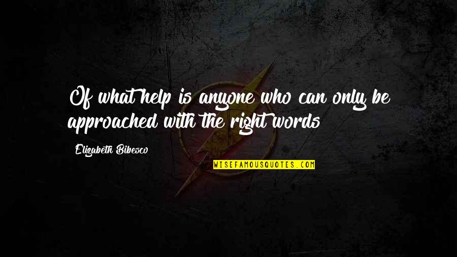 Bibesco Quotes By Elizabeth Bibesco: Of what help is anyone who can only Bibesco Quotes By Elizabeth Bibesco: Of what help is anyone who can only