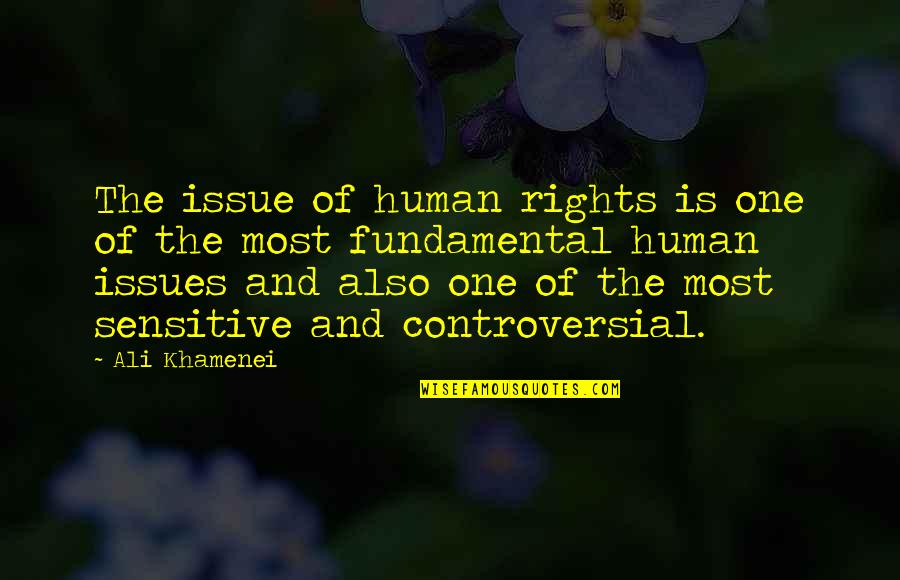 Bible Being Fortunate Quotes By Ali Khamenei: The issue of human rights is one of