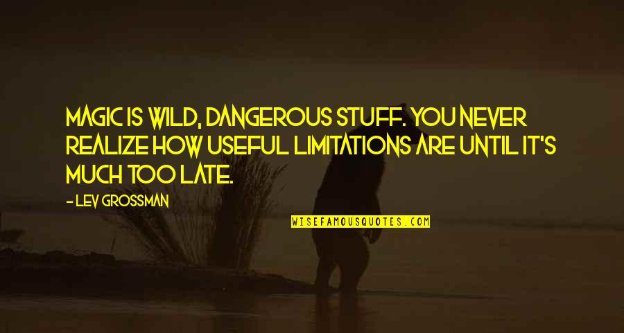 Bible Counsel Quotes By Lev Grossman: Magic is wild, dangerous stuff. You never realize Bible Counsel Quotes By Lev Grossman: Magic is wild, dangerous stuff. You never realize