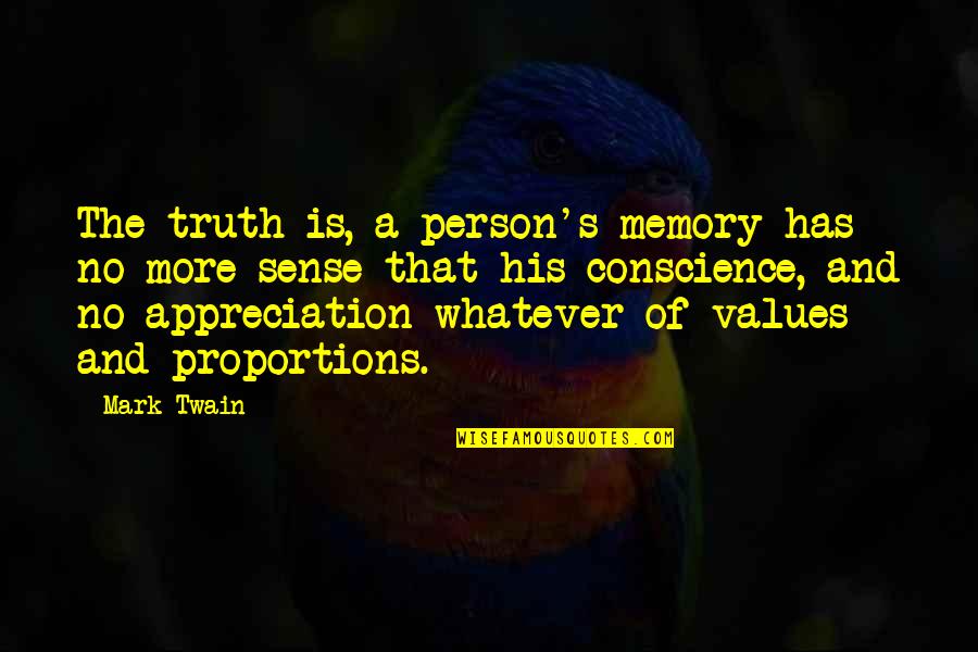 Bible Revival Quotes By Mark Twain: The truth is, a person's memory has no