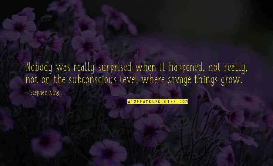 Bible Rulers Quotes By Stephen King: Nobody was really surprised when it happened, not