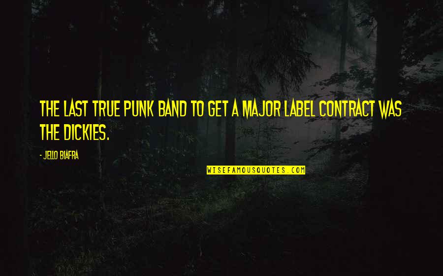 Bible Serpent Quotes By Jello Biafra: The last true punk band to get a