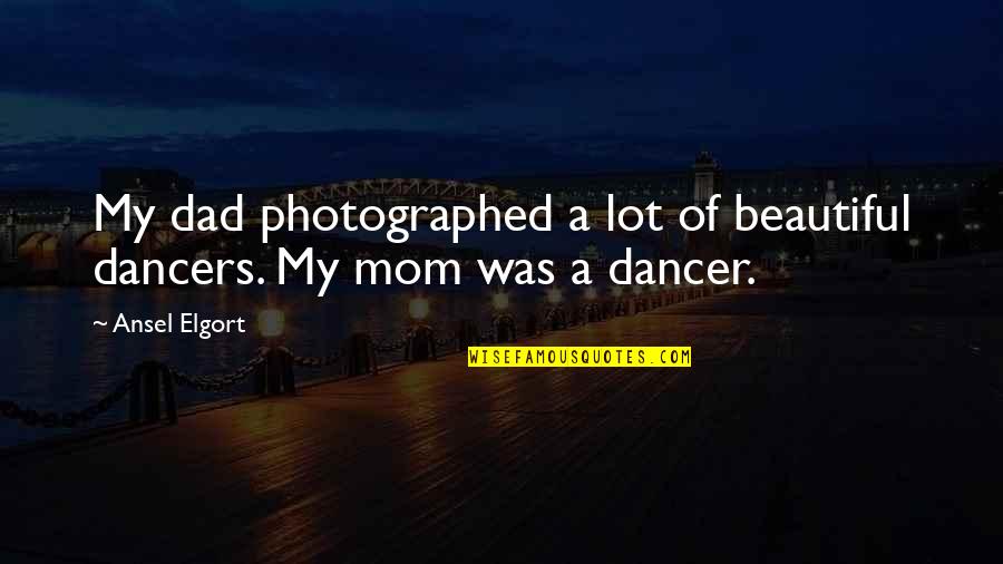 Bible Sowing Quotes By Ansel Elgort: My dad photographed a lot of beautiful dancers.