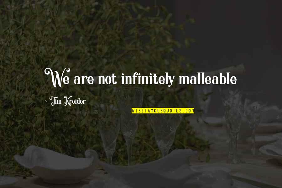 Bible Sparrows Quotes By Tim Kreider: We are not infinitely malleable