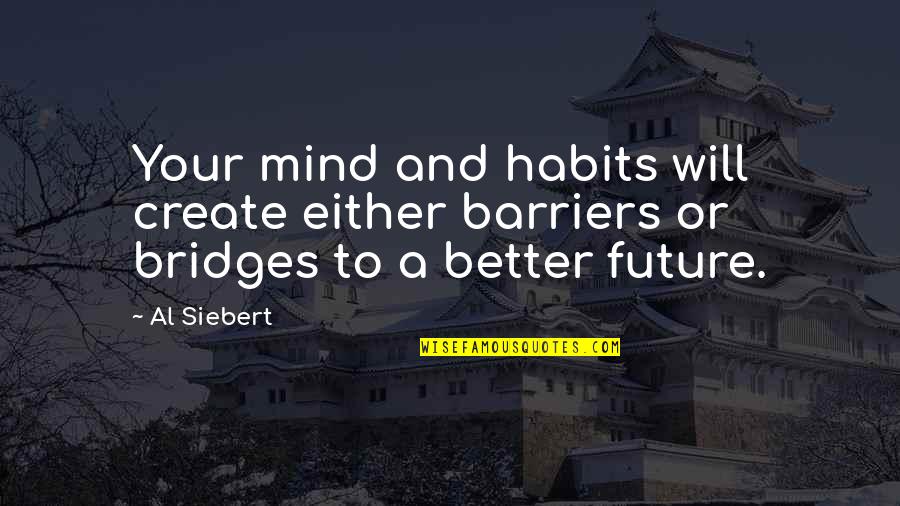 Bible Well Done Quotes By Al Siebert: Your mind and habits will create either barriers