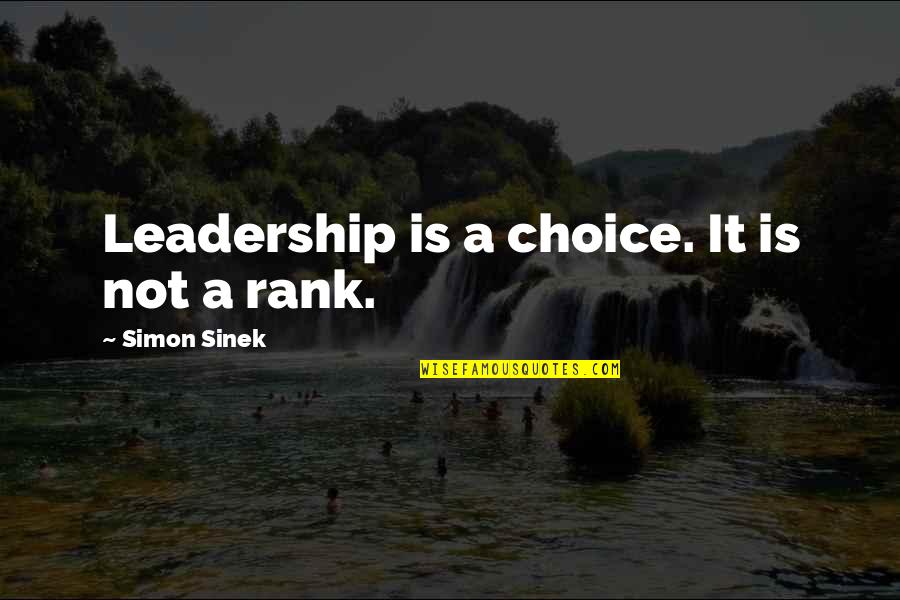 Biblical Hypocrisy Quotes By Simon Sinek: Leadership is a choice. It is not a
