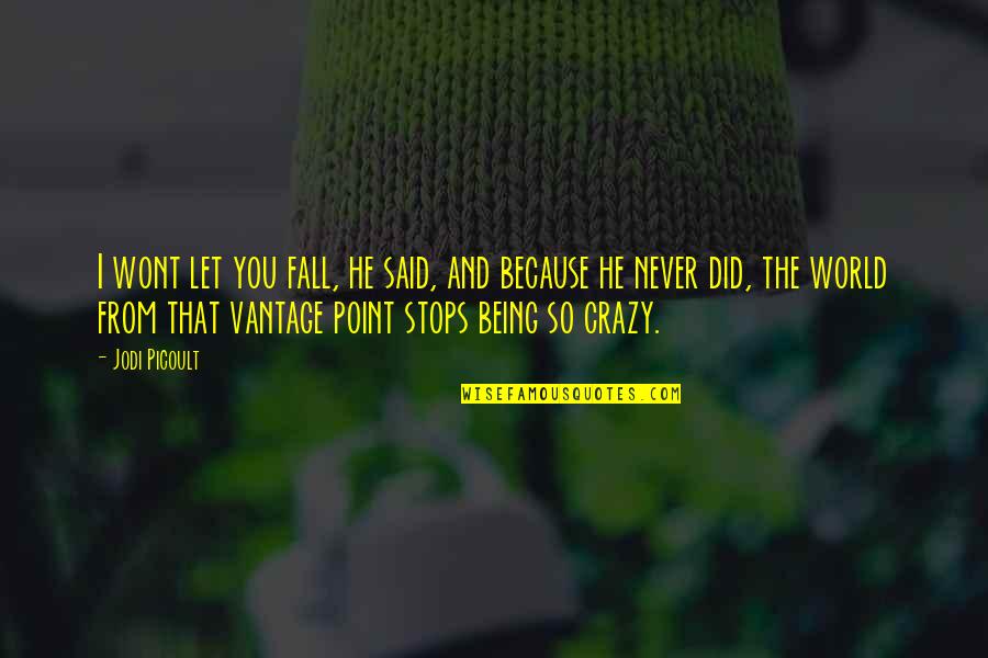 Biblical Plague Quotes By Jodi Picoult: I wont let you fall, he said, and Biblical Plague Quotes By Jodi Picoult: I wont let you fall, he said, and