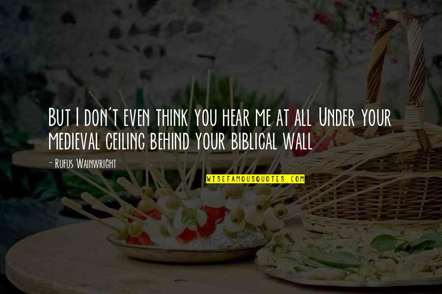 Biblical Wall Quotes By Rufus Wainwright: But I don't even think you hear me