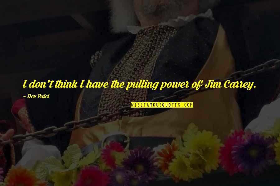 Bibliographies On Maya Quotes By Dev Patel: I don't think I have the pulling power