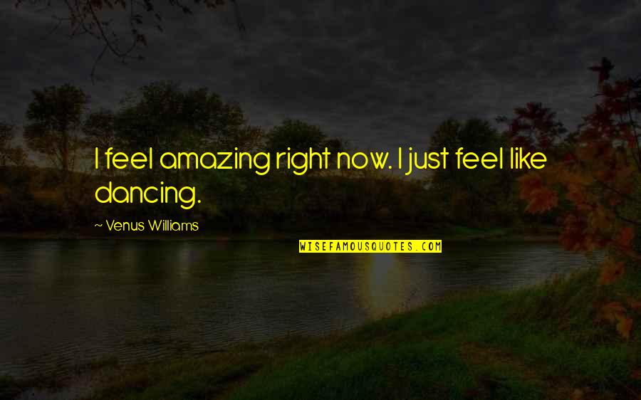 Bibliotheek Waregem Quotes By Venus Williams: I feel amazing right now. I just feel