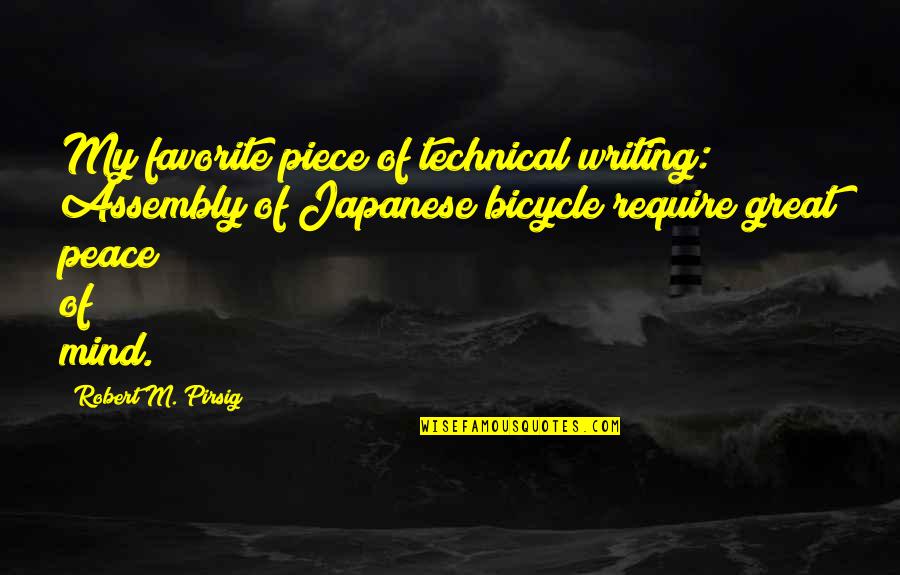 Bicycle And More Quotes By Robert M. Pirsig: My favorite piece of technical writing: Assembly of Bicycle And More Quotes By Robert M. Pirsig: My favorite piece of technical writing: Assembly of