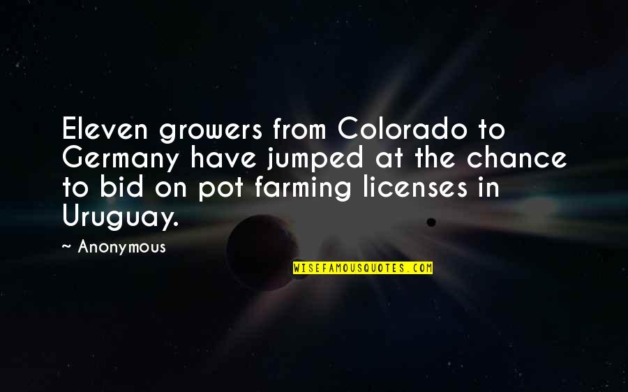 Bid Quotes By Anonymous: Eleven growers from Colorado to Germany have jumped