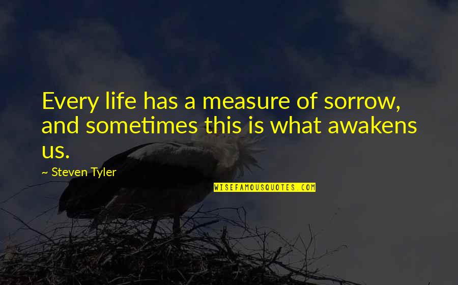 Bideford Map Quotes By Steven Tyler: Every life has a measure of sorrow, and