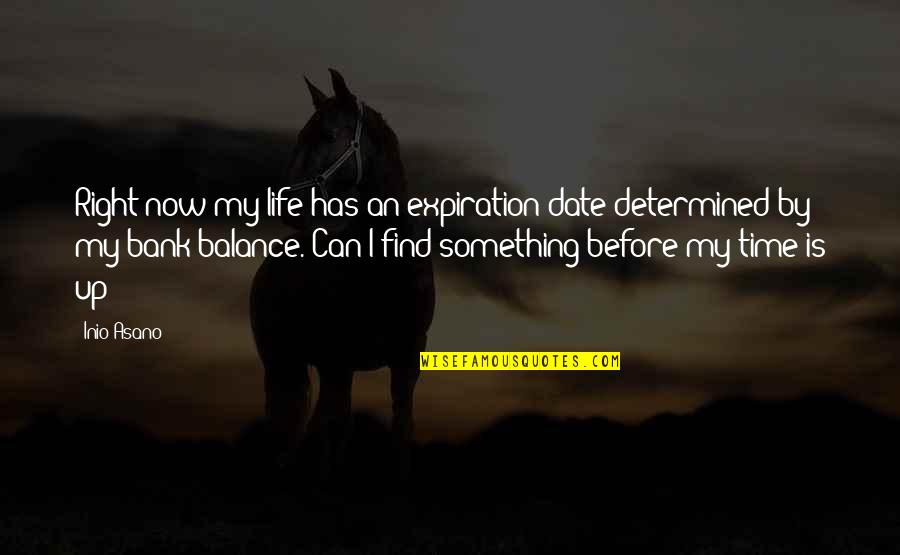 Bidot Edgar Quotes By Inio Asano: Right now my life has an expiration date Bidot Edgar Quotes By Inio Asano: Right now my life has an expiration date