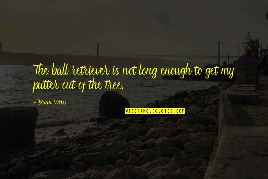 Bielawa Kamera Quotes By Brian Weiss: The ball retriever is not long enough to