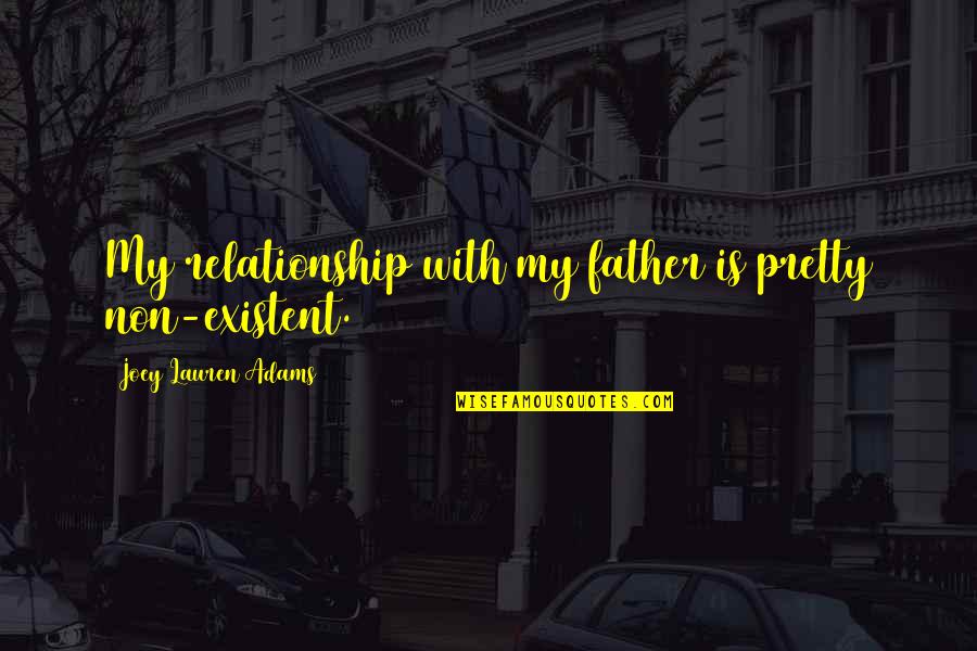 Bienheureux Chant Quotes By Joey Lauren Adams: My relationship with my father is pretty non-existent. Bienheureux Chant Quotes By Joey Lauren Adams: My relationship with my father is pretty non-existent.
