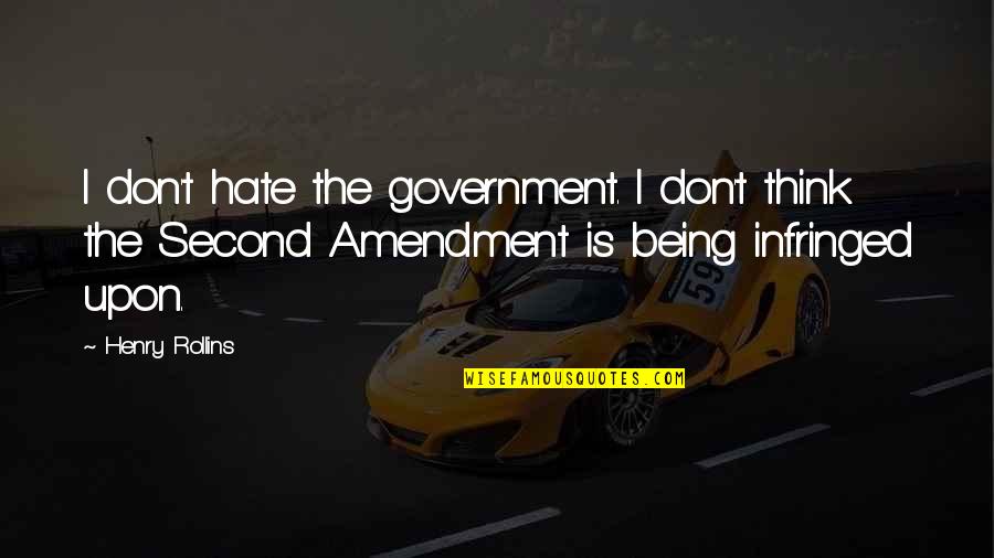 Biennials And Annuals Quotes By Henry Rollins: I don't hate the government. I don't think