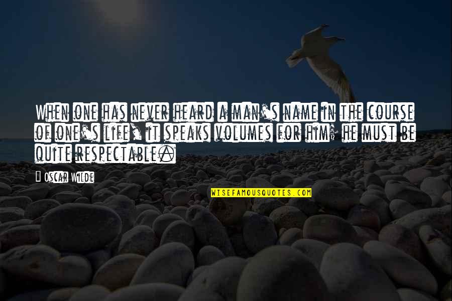 Biesterveld Crook Quotes By Oscar Wilde: When one has never heard a man's name Biesterveld Crook Quotes By Oscar Wilde: When one has never heard a man's name