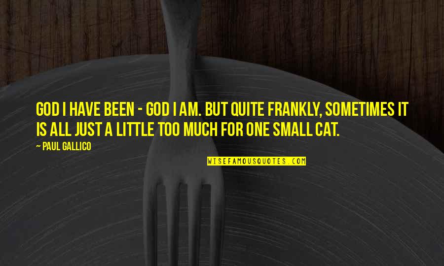 Bietenpulp Quotes By Paul Gallico: God I have been - God I am.