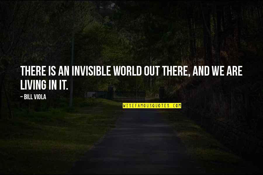 Biftalato Quotes By Bill Viola: There is an invisible world out there, and