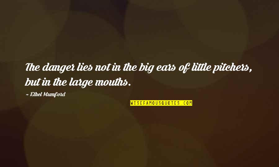 Big And Littles Quotes By Ethel Mumford: The danger lies not in the big ears