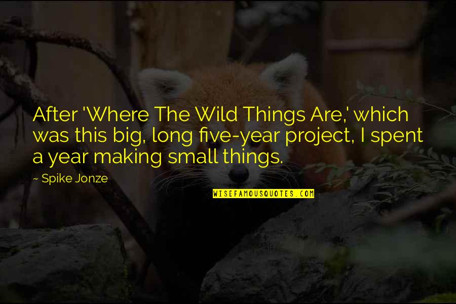Big And Small Things Quotes By Spike Jonze: After 'Where The Wild Things Are,' which was