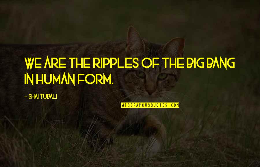 Big Bang G-dragon Quotes By Shai Tubali: We are the ripples of the Big Bang