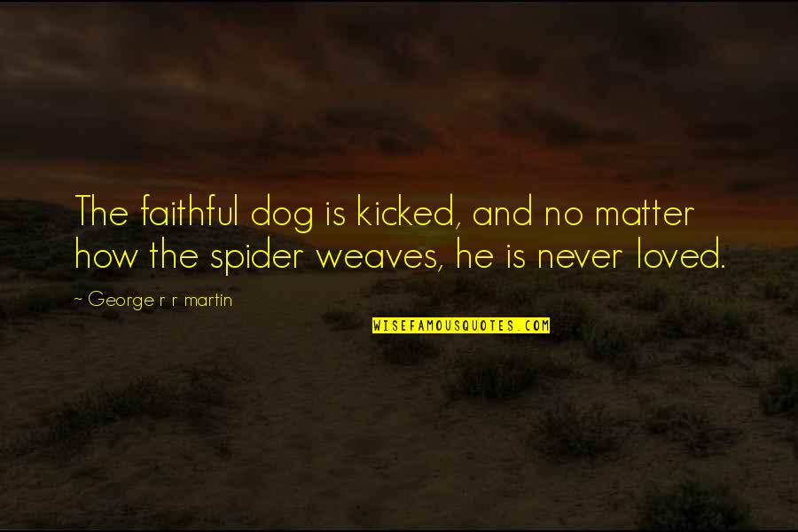 Big Bank Theory Quotes By George R R Martin: The faithful dog is kicked, and no matter