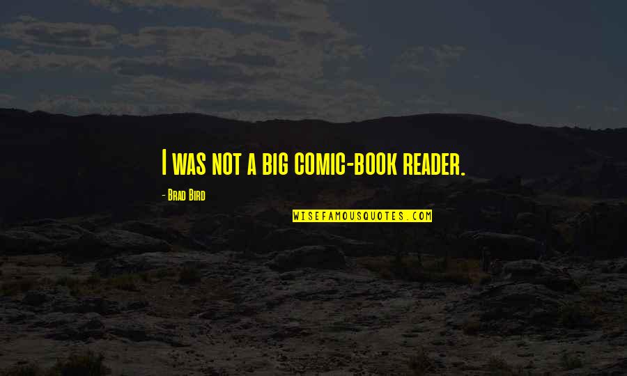 Big Bird Quotes By Brad Bird: I was not a big comic-book reader.