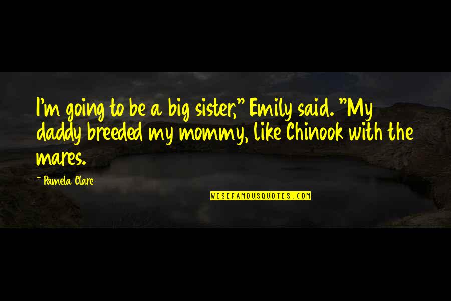 Big Chinook Quotes By Pamela Clare: I'm going to be a big sister," Emily Big Chinook Quotes By Pamela Clare: I'm going to be a big sister," Emily