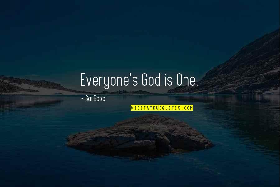 Big Decisions In Life Quotes By Sai Baba: Everyone's God is One.