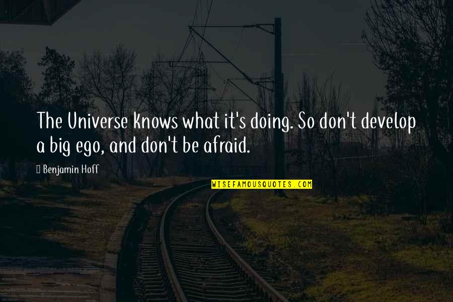 Big Ego Quotes By Benjamin Hoff: The Universe knows what it's doing. So don't