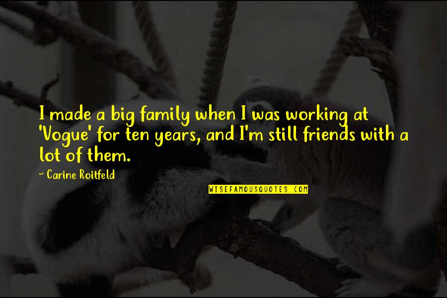 Big Family Quotes By Carine Roitfeld: I made a big family when I was