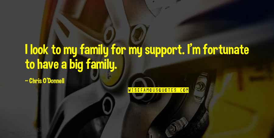 Big Family Quotes By Chris O'Donnell: I look to my family for my support.