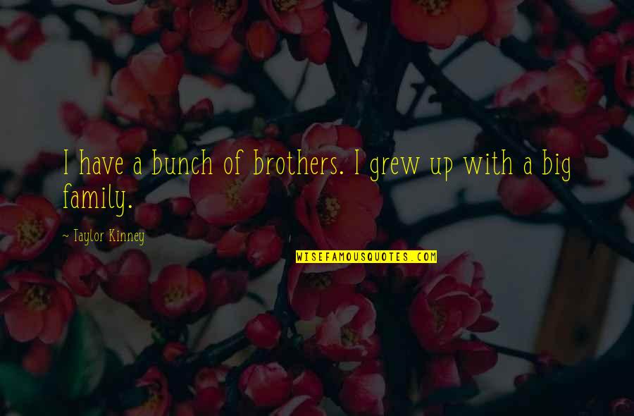 Big Family Quotes By Taylor Kinney: I have a bunch of brothers. I grew
