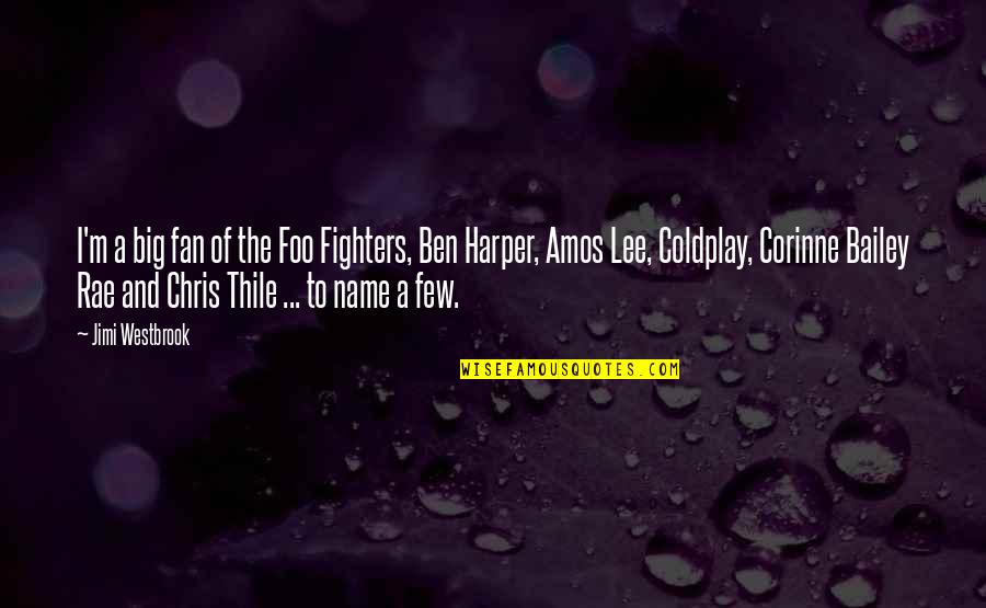 Big Fan Quotes By Jimi Westbrook: I'm a big fan of the Foo Fighters,