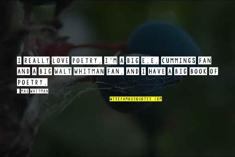 Big Fan Quotes By Mae Whitman: I really love poetry. I'm a big E.E.