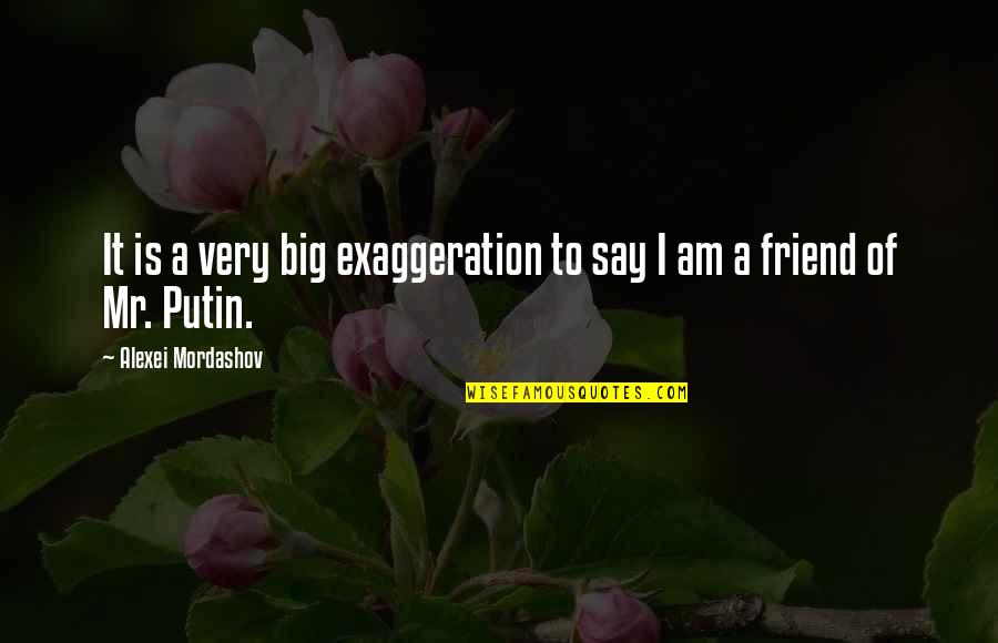 Big Friend Quotes By Alexei Mordashov: It is a very big exaggeration to say