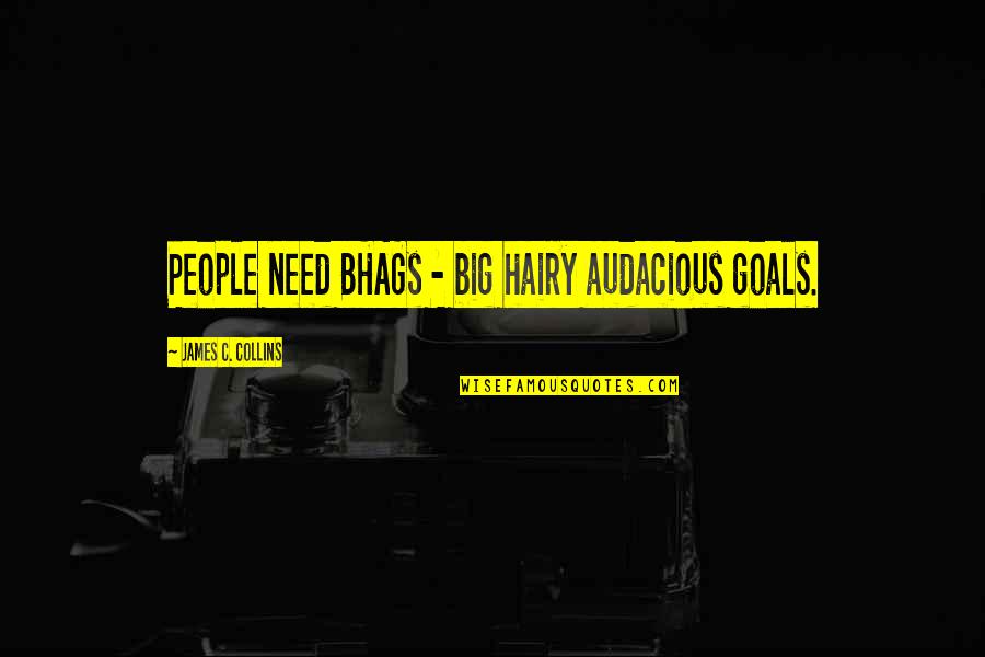 Big Goals Quotes By James C. Collins: People need BHAGs - big hairy audacious goals.