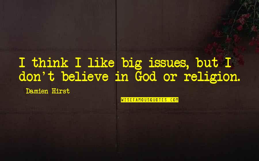 Big God Quotes By Damien Hirst: I think I like big issues, but I