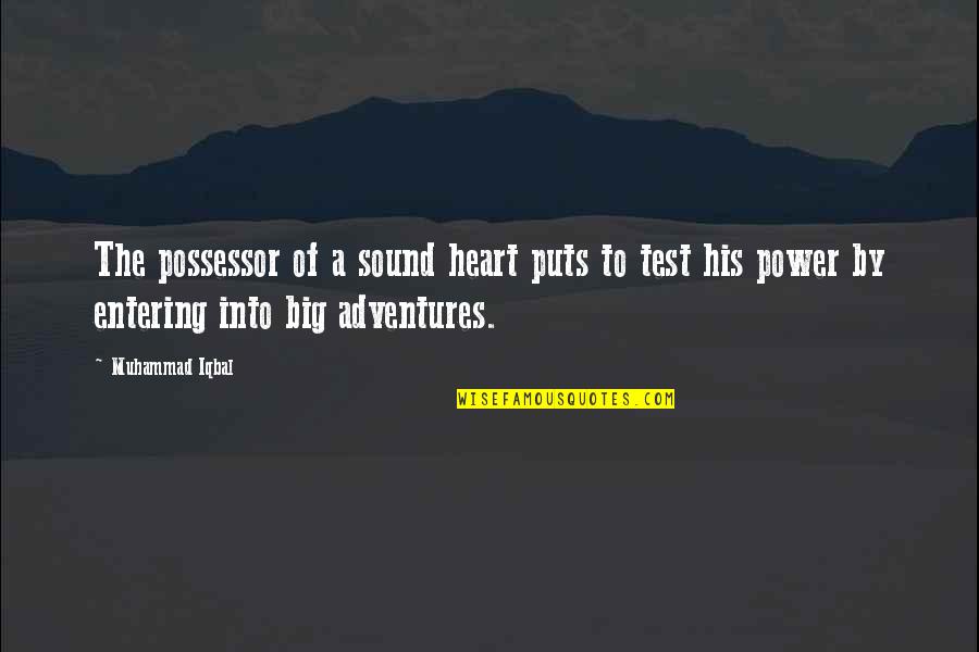 Big Heart Quotes By Muhammad Iqbal: The possessor of a sound heart puts to