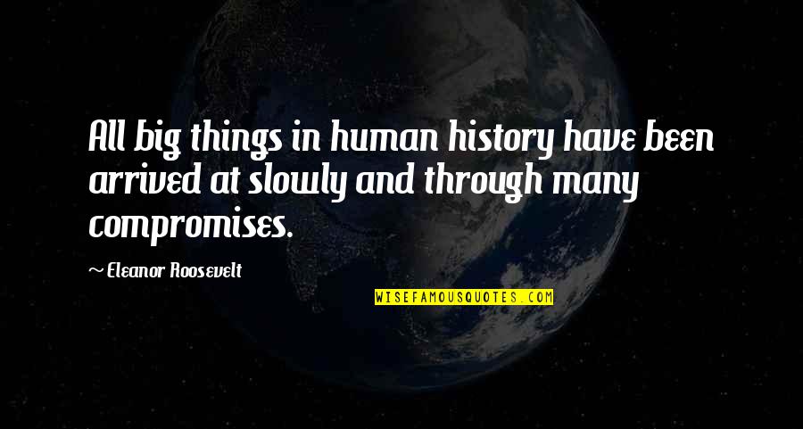 Big History Quotes By Eleanor Roosevelt: All big things in human history have been
