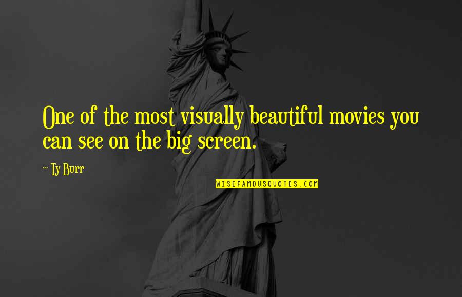 Big Is Beautiful Quotes By Ty Burr: One of the most visually beautiful movies you