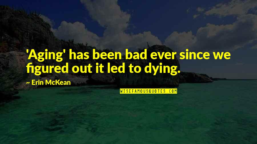 Big Jet Plane Quotes By Erin McKean: 'Aging' has been bad ever since we figured