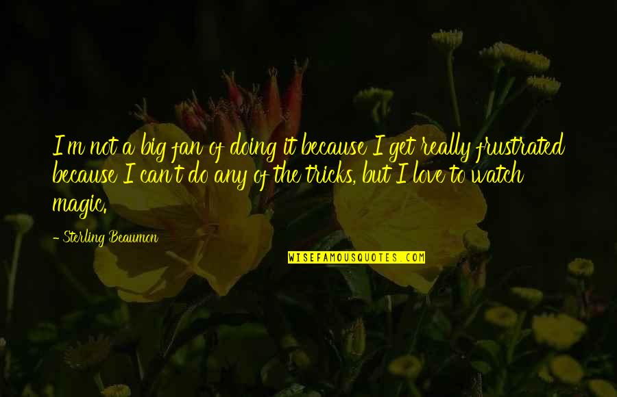 Big Magic Quotes By Sterling Beaumon: I'm not a big fan of doing it Big Magic Quotes By Sterling Beaumon: I'm not a big fan of doing it