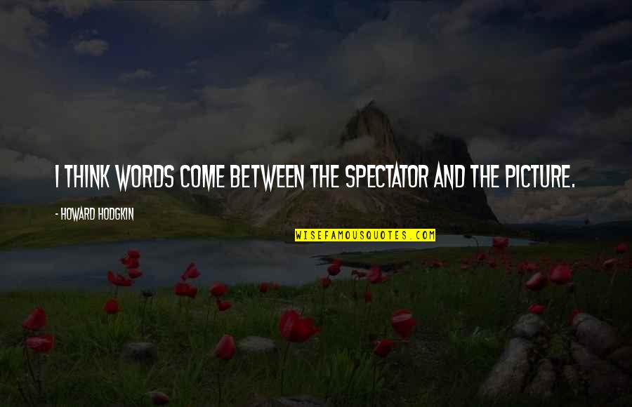 Big Mistakes In Life Quotes By Howard Hodgkin: I think words come between the spectator and Big Mistakes In Life Quotes By Howard Hodgkin: I think words come between the spectator and